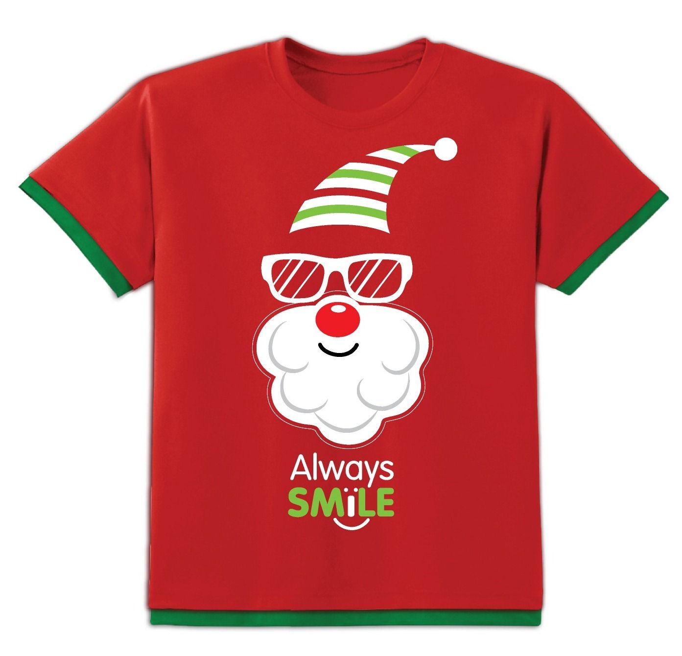 Áo NOEL- Hình 3D- Ông Noel Mắt Kính- Cho Bé Và Người Lớn