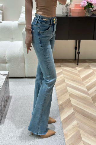 Quần jeans nữ ống loe Chanel* dáng cực đẹp VIP 1:1