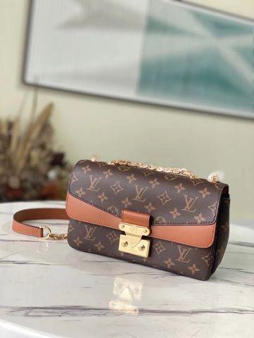 Túi xách nữ LV* mẫu mới hoạ tiết Monogram nâu phối da bò lỳ đẹp sang 2 màu