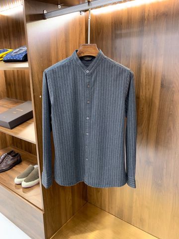 Sơ mi nam zegna cổ tàu kẻ đẹp sang lịch lãm VIP 1:1