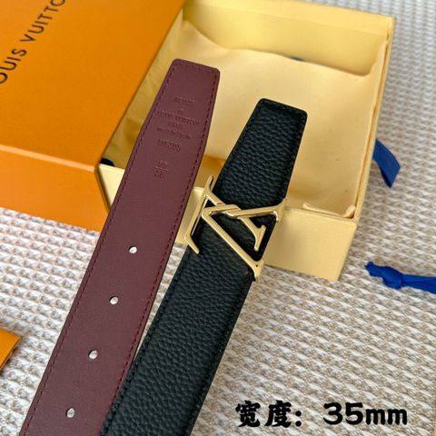 Belt nam nữ LV* bản 3,5cm da bò mềm cao cấp Dây da sử dụng được cả hai mặt đẹp