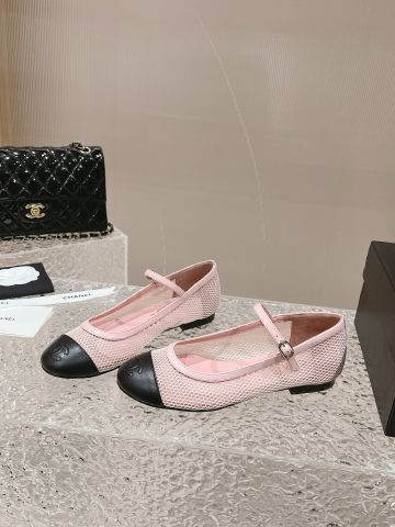 Giày bệt chanel* lưới mũi phối da bò đẹp VIP 1:1