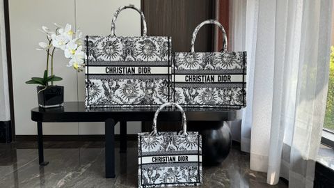 Túi xách nữ Di*or* book tote hoạ tiết đủ 3 size 26cm / 36cm / 41cm