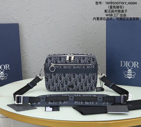 Túi DIOR* nam nữ hoạ tiết oblique sz 23cm