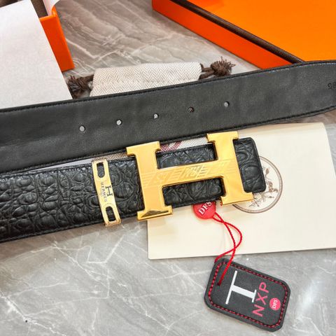 Belt nam Hermes* dây vân cá sấu