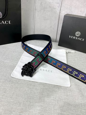 Belt nam VERSACE* dây da bò in hoạ tiết Logo màu đẹp độc SIÊU CẤP