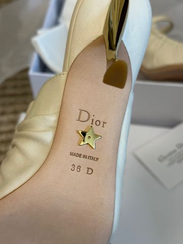 Giày cao gót Dior* cao 8cm da cừu xếp ly đẹp sang mẫu mới VIP 1:1