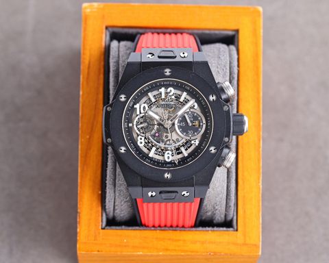 Đồng hồ nam hublot* lộ cơ dây cao su dáng thể thao đẹp VIP 1:1