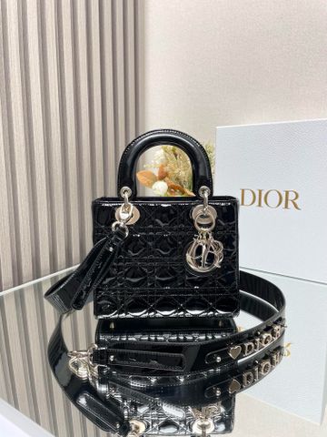 Túi xách nữ Dior* lady 20cm kèm quai bản to nẹp chữ kim loại tuỳ chọn nhiều màu đẹp sang VIP 1:1