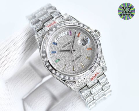 Đồng hồ nam rolex* dây kim loại nạm full kim cương đẹp sang lịch lãm VIP 1:1