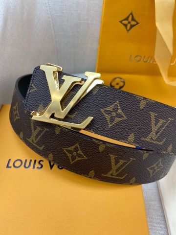 Belt nam LV* bản 4.0cm dây hoạ tiết Monogram