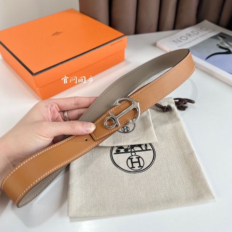 Belt nam nữ HERMES* bản 3.2cm mặt hình mỏ neo đẹp độc mẫu mới dây da bò cao cấp