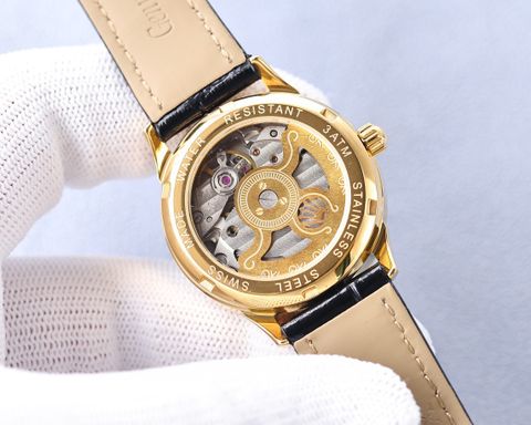 Đồng hồ nữ rolex* dây da máy cơ viền kim cao cấp