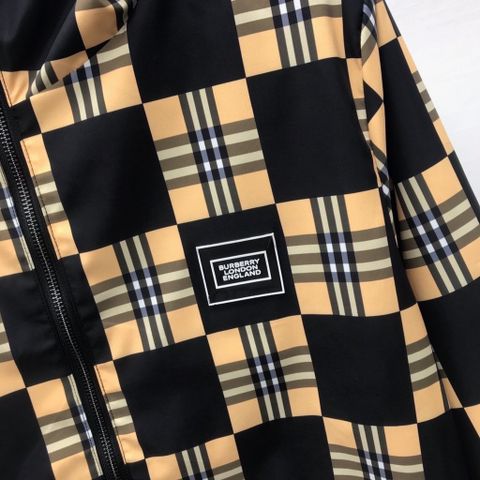 Áo khoác nam Burberry* hoạ tiết có mũ chất vải gió s-XL