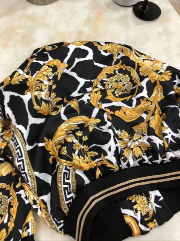 Áo bomber nữ VERSACE hoa văn vàng đẹp SIÊU CẤP