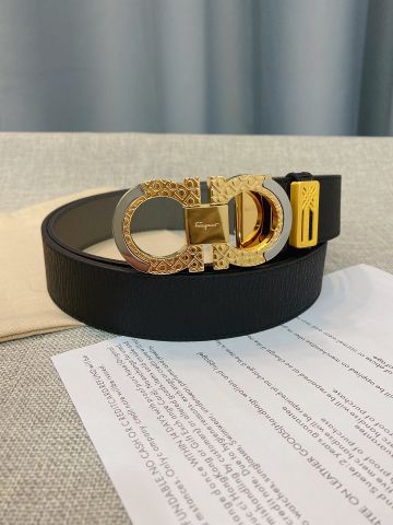 Belt nam SALVATORE* bản 3,4cm dây da nhám dùng đc cả 2 mặt