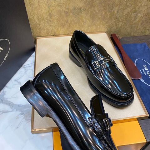 Giày nam Loafer PRADA* da bóng và da lỳ đẹp VIP 1:1