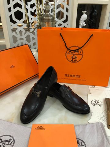 Giày âu Hermes* da bò lỳ mềm nhập khẩu khoá logo đen đẹp sang lịch lãm VIP 1:1