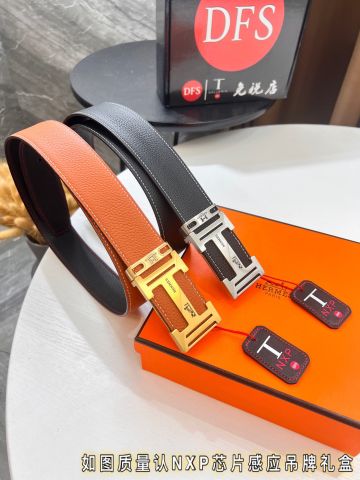 Belt nam Hermes* dây da dùng 2 mặt