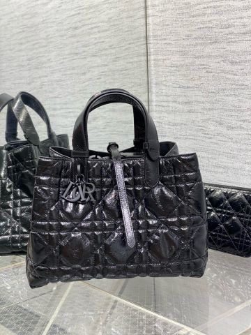 Túi xách nữ Dior* 29cm da nhăn bóng dập caro đẹp sang VIP 1:1