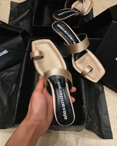 Dép nữ Alexander Wang cao 4,5cm sỏ ngón dáng đẹp sang cao cấp