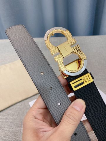 Belt nam SALVATORE* bản 3,4cm dây da nhám dùng đc cả 2 mặt