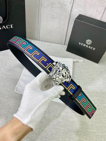 Belt nam VERSACE* dây da bò in hoạ tiết Logo màu đẹp độc SIÊU CẤP