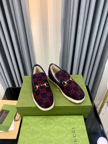 Giày slip on nam nữ GUCCI* hoạ tiết Logo lót lông nhiều màu đẹp SIÊU CẤP