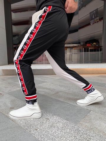 Quần jogger nam GUCCI sườn phối hoạ tiết đẹp độc cao cấp