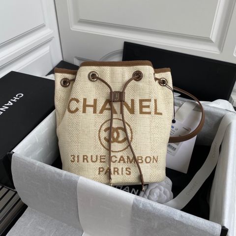 Túi xách nữ CHANEL* dây rút chất vải đẹp 22x25cm SIÊU CẤP