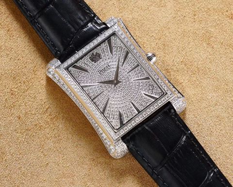 Đồng hồ nam piaget dây vân cá sấu mặt nạm full kim cương case vừa 36x46mm