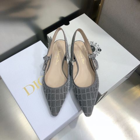 Giày bệt Dior* nhung vân cá sấu đẹp sang SIÊU CẤP