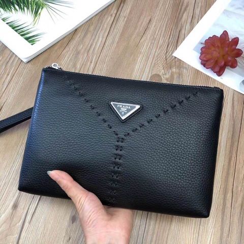 Ví nam cầm tay prada da đẹp 28x18cm