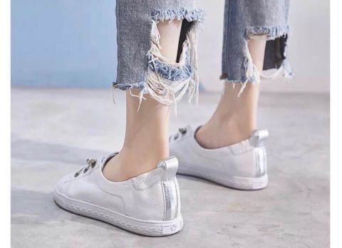 Slip on nữ da và đế mềm đẹp cao cấp