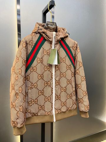 Áo khoác nam GUCCI* có mũ hoạ tiết Logo đẹp VIP 1:1