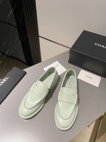 Giày nữ Loafer chanel* da bóng đế 3cm đẹp VIP 1:1