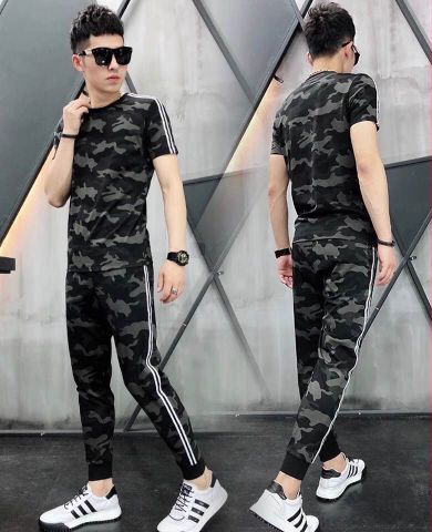 Bộ đồ phông nam quần jogger hoạ tiết rằn ri hàng đẹp