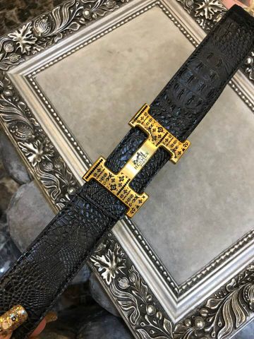 Belt nam hermes vân cá sấu đẹp