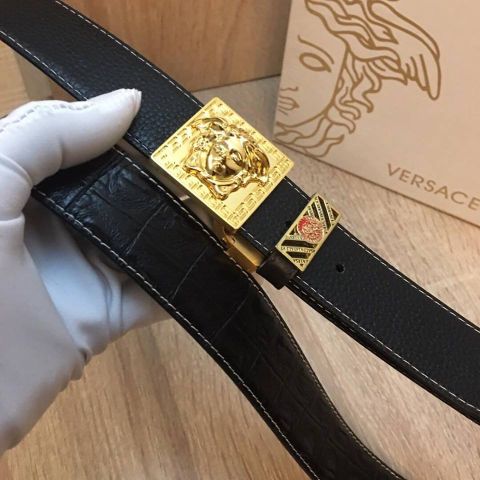 Belt nam versace đẹp dây da dùng 2 mặt vân cá sấu và da togo giá quá tốt