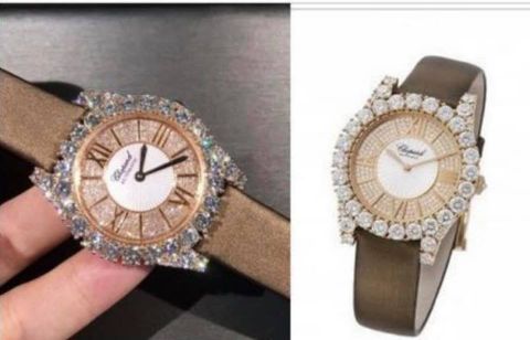Đồng hồ chopard nữ vàng khối + kim cương, có giấy kiểm định.