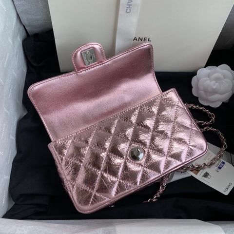 Túi xách nữ CHANEL* da nhăn size nhỏ 18cm SIÊU CẤP