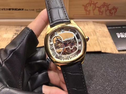 Đồng hồ nam cartier lộ cơ case 43mm