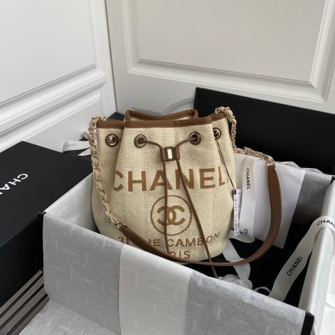 Túi xách nữ CHANEL* dây rút chất vải đẹp 22x25cm SIÊU CẤP