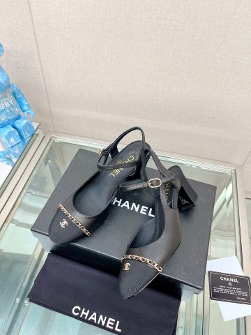 Giày cao gót chanel* cao 6,5cm dáng hở gót VIP 1:1