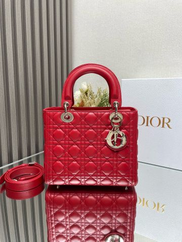 Túi xách nữ Dior* lady 24cm kèm quai bản to nẹp chữ kim loại tuỳ chọn nhiều màu đẹp sang VIP 1:1