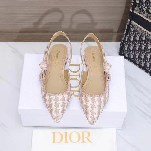 Giày bệt Dior* hoạ tiết ziczac chất vải lót da bê đẹp SIÊU CẤP