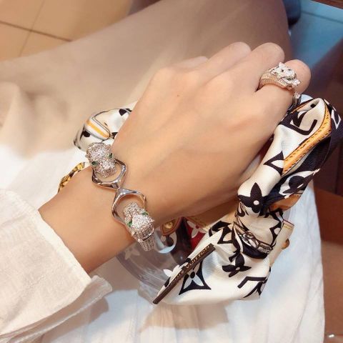 Nhẫn cartier bạc ý đính đá đẹp size 678