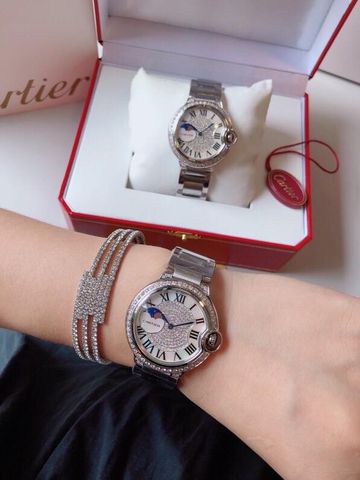 Đồng hồ nữ cartier mặt nạm đá hàng độc cao cấp case 36mm