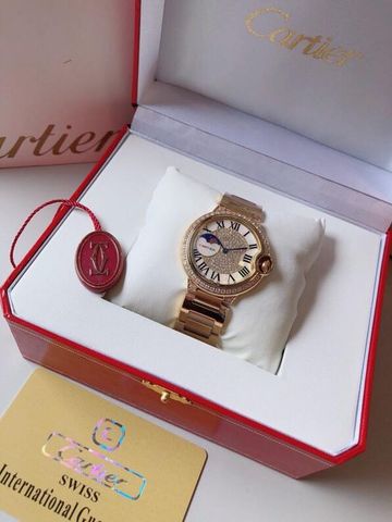 Đồng hồ nữ cartier mặt nạm đá hàng độc cao cấp case 36mm