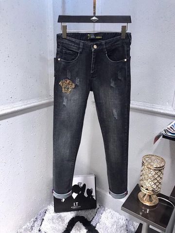 Quần jeans nam versace siêu cấp thêu logo vàng cực đẹp